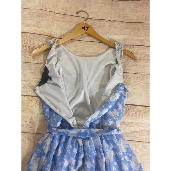 Disney Alice Through The Looking Glass Blue Lace Floral Dress - Medium - Picture 15 of 16